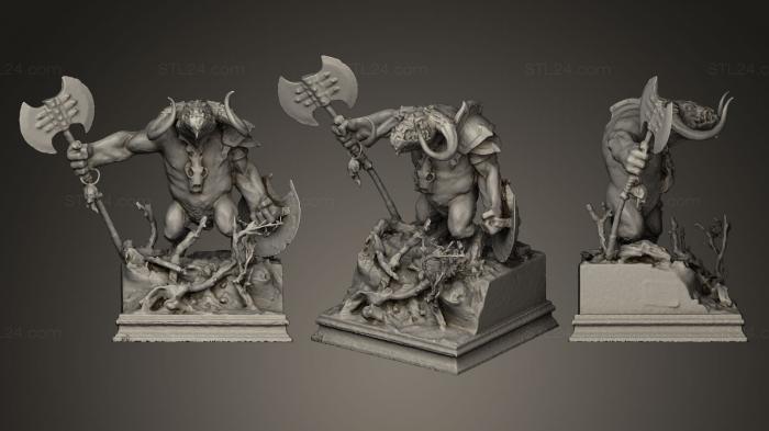 Figurines heroes, monsters and demons (Dinotaure, STKM_0176) 3D models for cnc